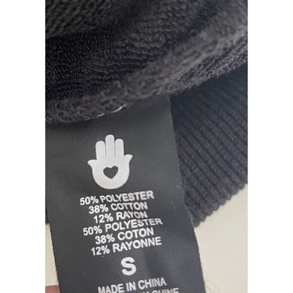 Peloton Spiritual Gangster Size S Zip Up Hoodie Sweatshirt Black Rainbow Ombre - Picture 11 of 11